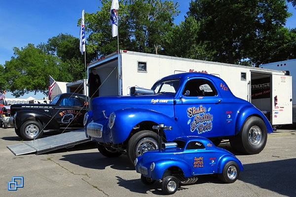 Just one of many cool sights in the pits at the Hot Rod Reunion.