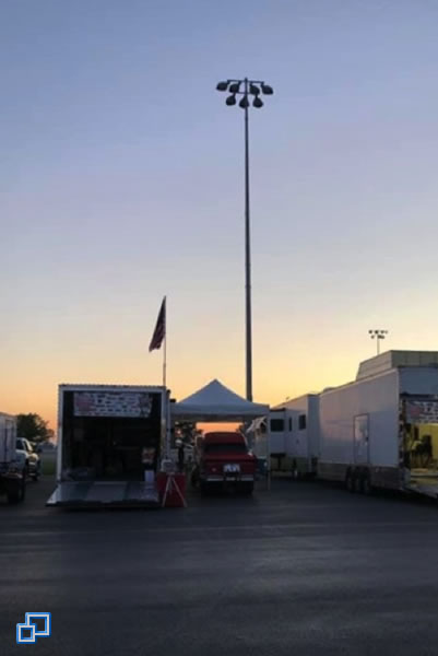 A peaceful sunset in the pits