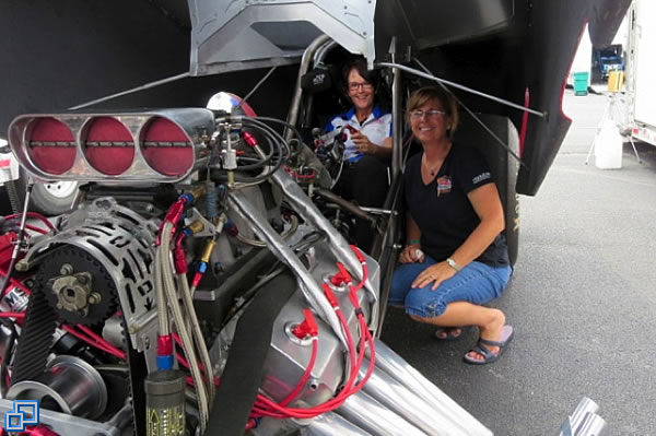 We gave Terri a chance to see what things look like from behind the wheel of a funny car.
