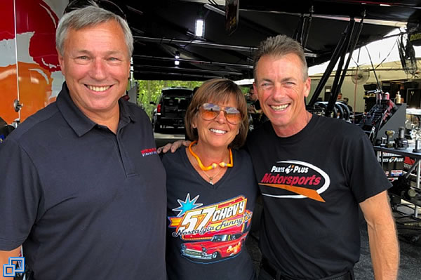 Hanging out with my favorite Top fuel team, Mike Klober and Clay Millican. They are the best.