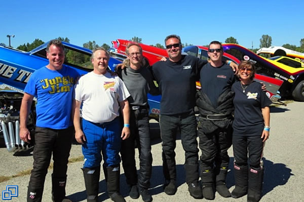 Our gang of Funny Car Drivers. So much fun being part of this group.
