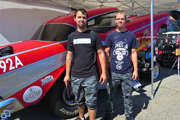 It seems drag racing is popular with international visitors looking for something to do on the weekend. We had race fans stop by from as far away as England, Australia and these two young men from Czechoslovakia.